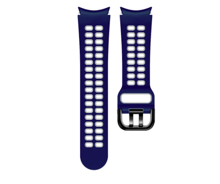 Sports Strap Compatible with Samsung Galaxy Watch 4/5/6/7/7FE - Navy/White