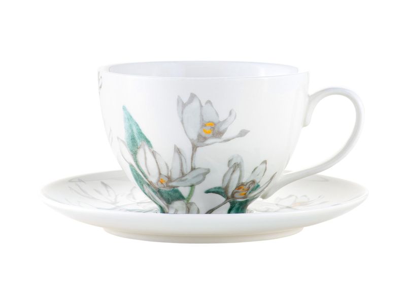 Royal Botanic Gardens Orchids Cup &amp; Saucer 240ML - White