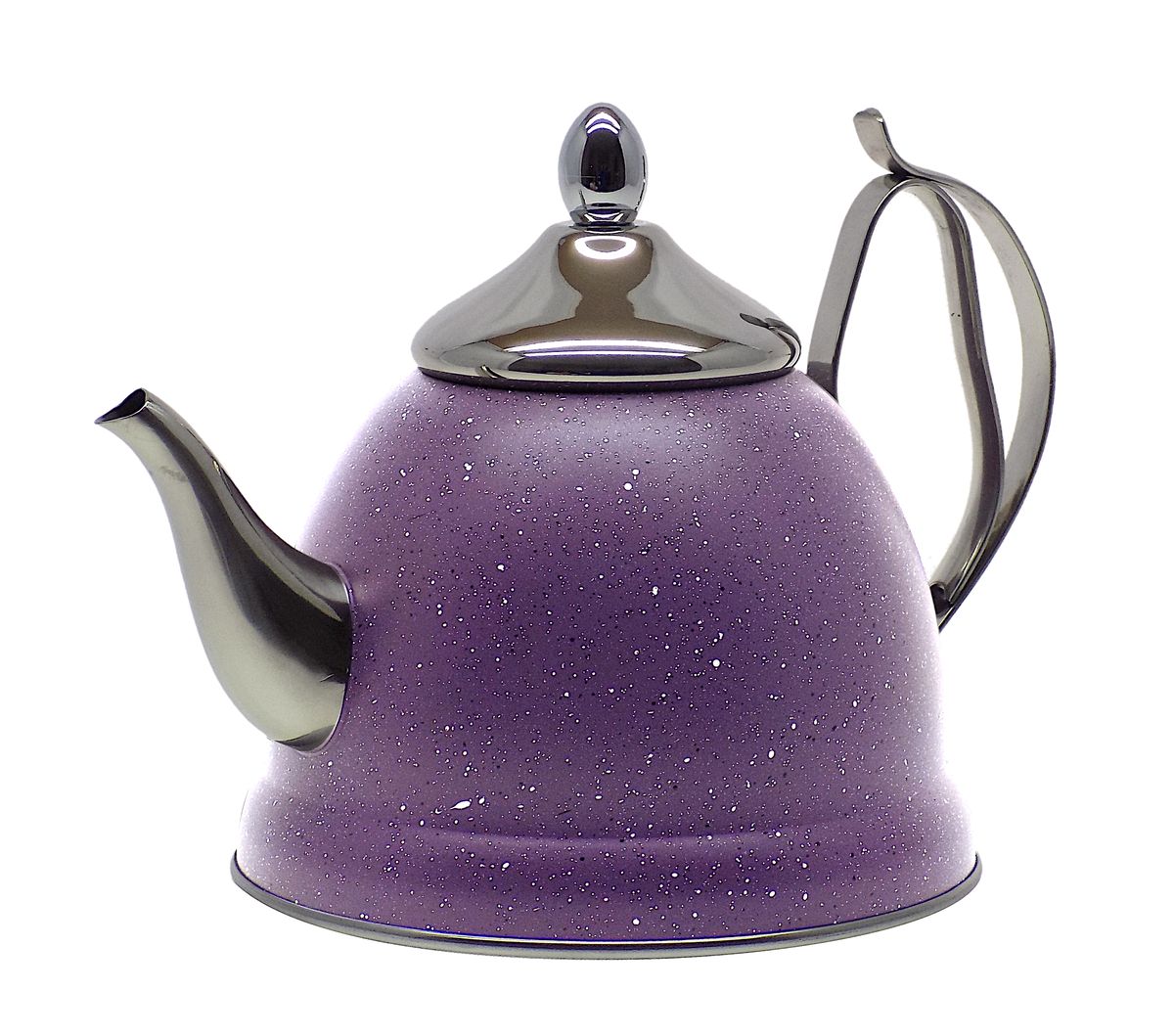 Elegant 1.5 litre Mini Stove Top Tea Pot/ Kettle Marble Design Purple