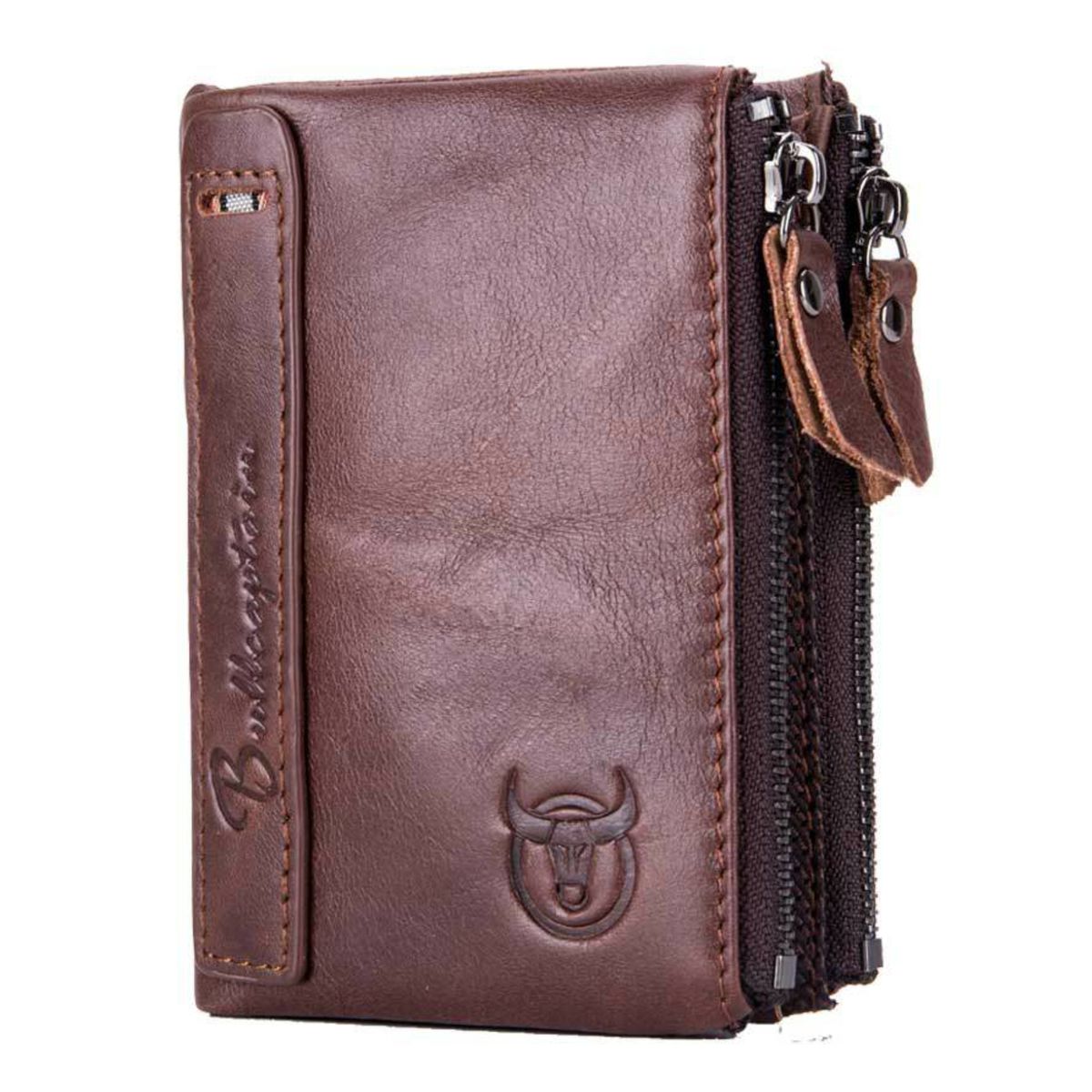 Bullcaptain Ultimate McCoy Genuine Leather Bifold RFID Men's Wallet ...
