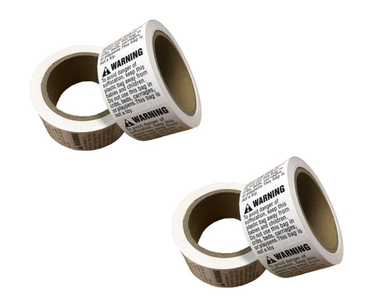 Suffocation Warning Labels Permanent Self-adhesive - 2000 Labels