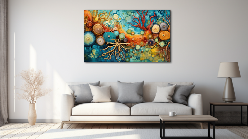 Canvas Wall Art - Tidepool Tapestry Abstract - HD0517