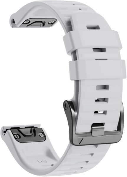 Silicone Strap Compatible with Fenix 6X (26MM)-White
