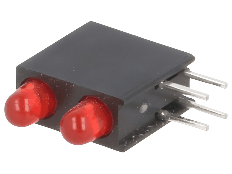 L-934MD/2ID Red 3mm Bi-Level LED 90 Housed Lamp