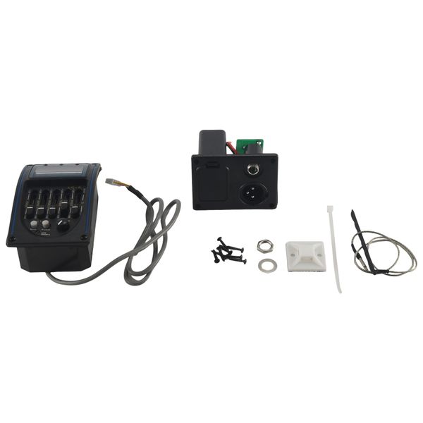 5 Band EQ Equalizer Pickup, Acoustic Guitar Preamplifier Tuner with LCD Tun
