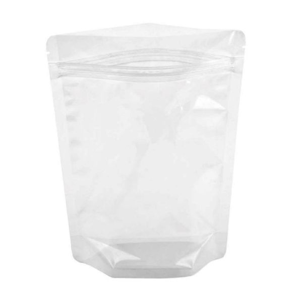 50 Piece Stand up Resealable Pouch Bags - 210mm x 310mm Clear