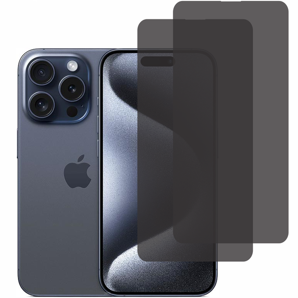 Pro Privacy Tempered Glass Screen Guard Protector Pack of 2 for iPhone 15