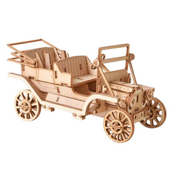 3D Wooden Puzzles DIY Wooden Toy 3D Puzzle Model for Adult - Classic Car
