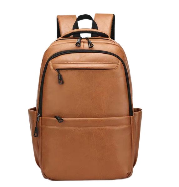 PU Leather Laptop Backpack For Business - Travel - School