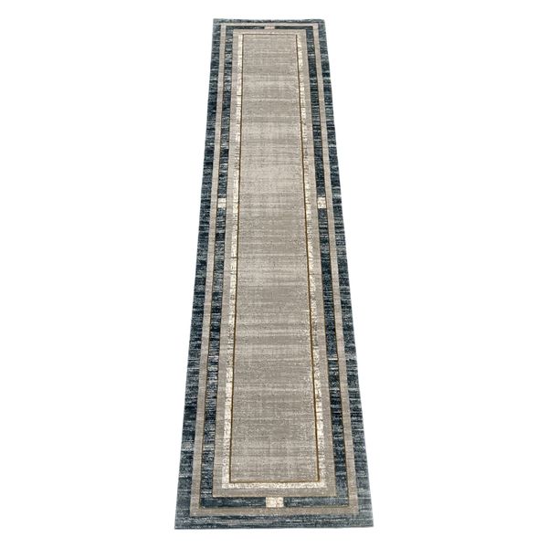 Rugs &amp; Decor / Boardered Design Modern Turkish 4m Runner Rug - 400 x 80 cm
