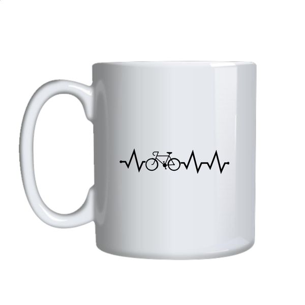 Cyclist Heartbeat Mug Gift Idea 121