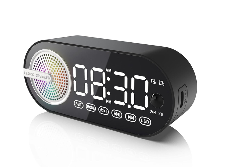 Bluetooth speaker alarm clock, bedroom desktop speaker.