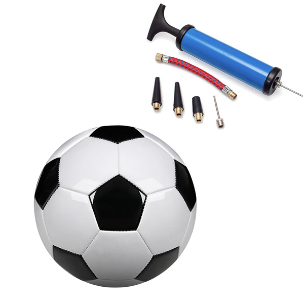 PU Leather Soccer Ball + Ball Pump - Size 5