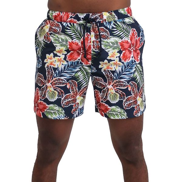 Original Penguin-Mens-Floral Volley Swim Short-Dark Sapphire