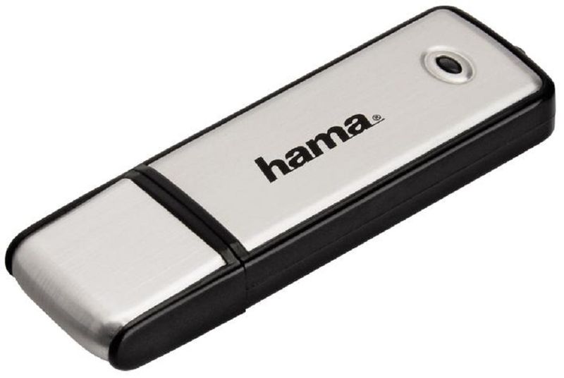 Hama (104308) 32GB Fancy USB 2.0 Flash Drive - 10 MB/s, Black/Silver