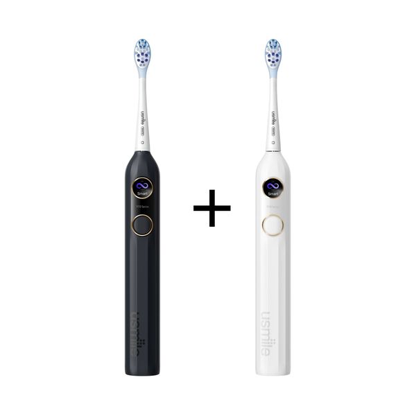 His &amp; Hers Y10 Premium Sonic Electric Toothbrush with LCD Display Bundle