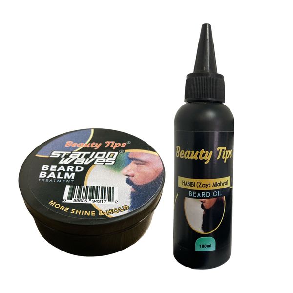 Station Waves Beard Balm 80g &amp; Beard Oil 100ml Combo