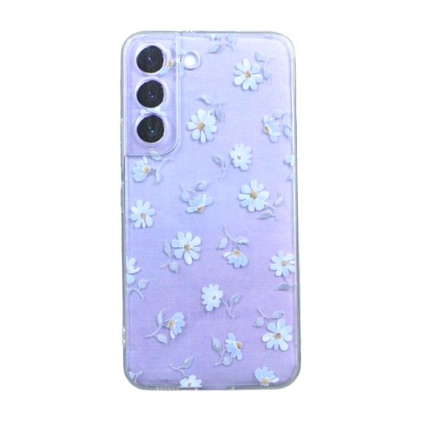 High Quality Blue Daisies Print Phone Case For Samsung A33 - Transparent