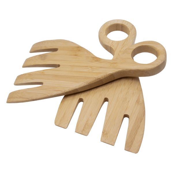 Regent Bamboo Hand Salad Servers 2 Piece Set - 100x185x15mm