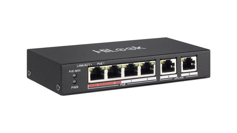 HILOOK-4 Port Fast Ethernet Unmanaged POE Switch NS-0106P-35