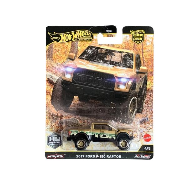 Hot Wheels- Premium Car Culture 2017 Ford F-150 Raptor-1:64 Scale