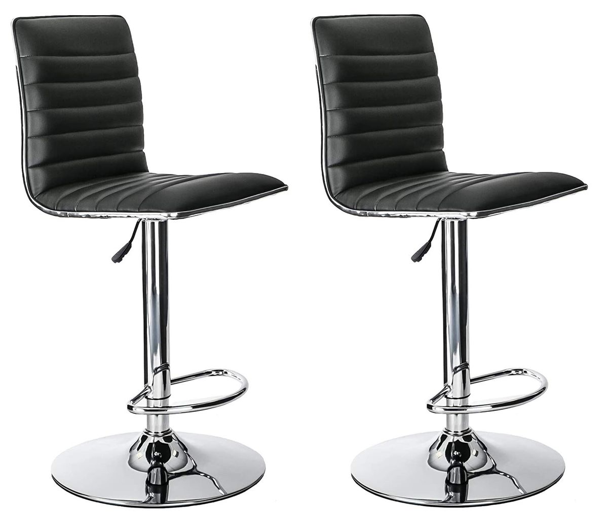 Bar Stools / Kitchen Counter Breakfast Chairs Set of 2 Black Colour