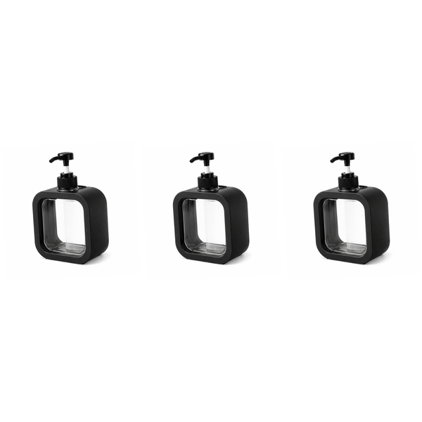 3 Pack - Plastic Lotion Press Bottle - 500ml
