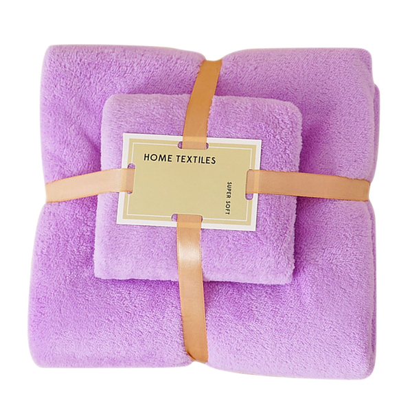 Home Décor Cotton 2 In 1 Bath Towel And Face Towel Soft-Bath Set