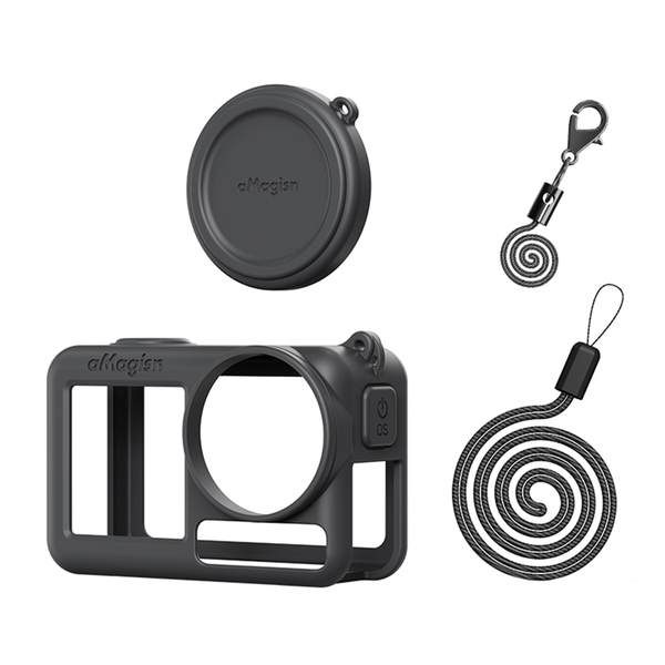 Amagisn Silicone Protective Case with Lens Cover Black