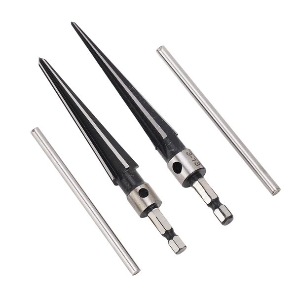 6 Flute Tapered Reamer Hex Shank for Wood