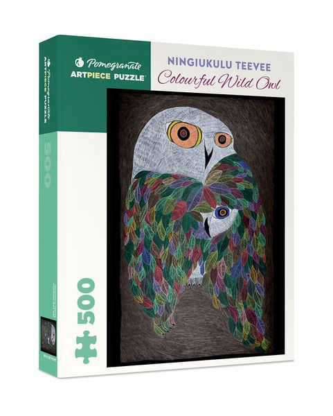 Colourful Wild Owl by Ningiukulu Teevee - 500 Piece Adult Jigsaw Puzzle