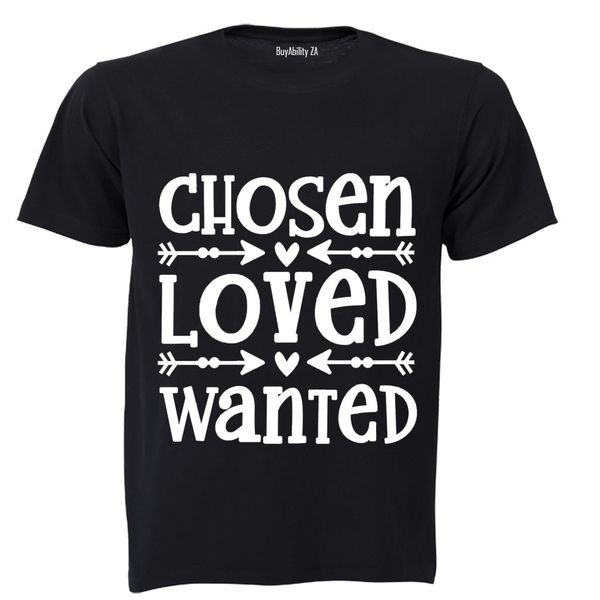 Chosen - Loved - Wanted - Kids T-Shirt - White