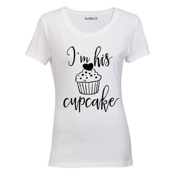I'm His Cupcake - Ladies - T-Shirt - White