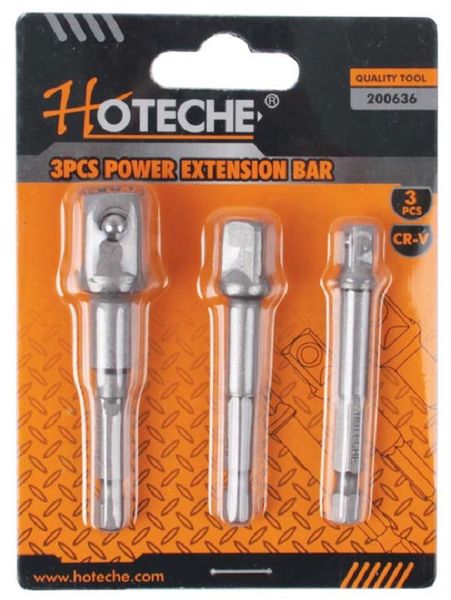 Power Extension Set 3 Piece Hoteche Power Socket Drive Set 1/2, 3/8, 1/4