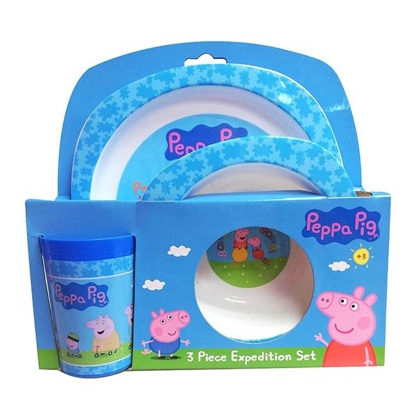 Peppa Pig 3 Piece Expedition - Plate, Tumbler &amp; Bowl Set