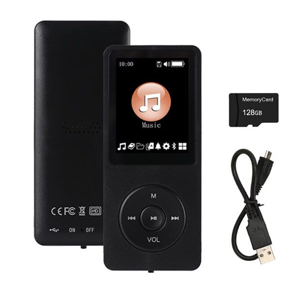 128GB Bluetooth 5.0 MP3 MP4 Playe, HiFi Lossless Sound, FM, Recorder, OTG