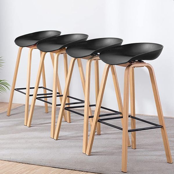 4 PCS Bar Stools Cloth Counter Kitchen Island Bar Chairs