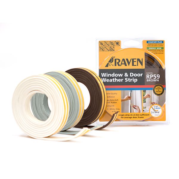 Door And Window Weather Strip Brown 6m Raven