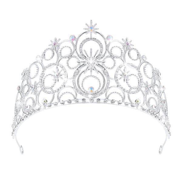 Crystal Bubble Tiara Crown for Women