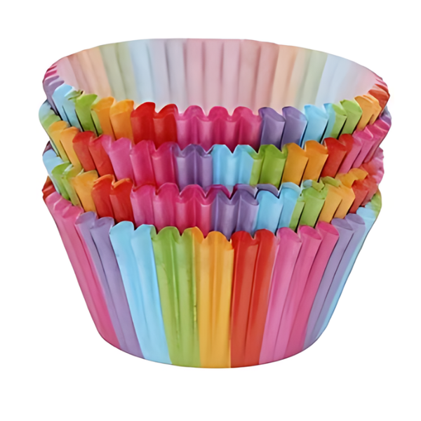 Cupcake Holders 12cm - 100 Piece - Rainbow