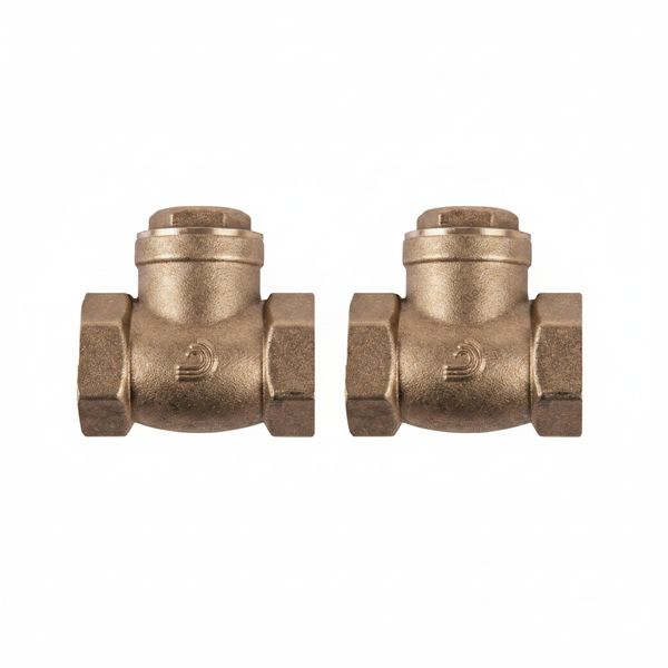 Torrenti Brass Swing Check Valve 20mm for Backflow Prevention - 2 Pack