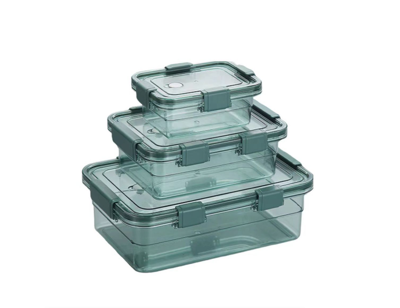 3 Pieces Click &amp; Seal Refrigerator Food Storage Organizer