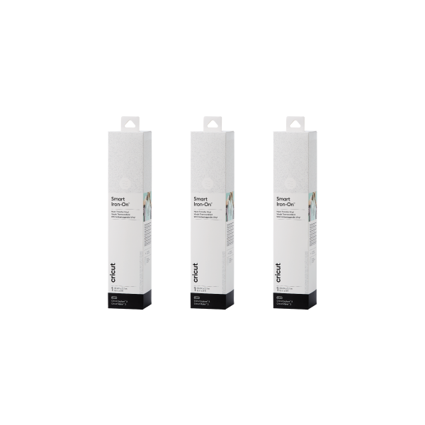 Cricut Smart Iron-on 33x273cm 1 Sheet (Glitter White) 3 for 2 Bundle