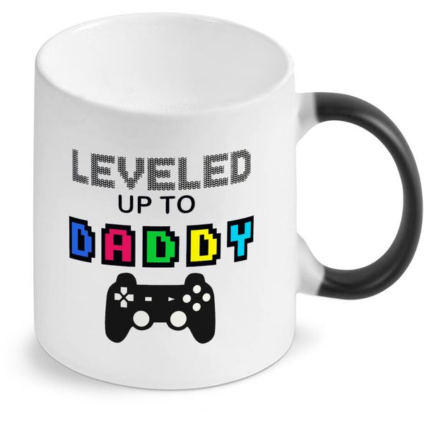 Leveled Up To Daddy Birthday Christmas Father's Day Gift Magic Coffee Mug