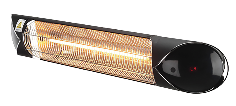 ACDC Black 2000 W Remote Control Carbon Fibre Infrared Heater