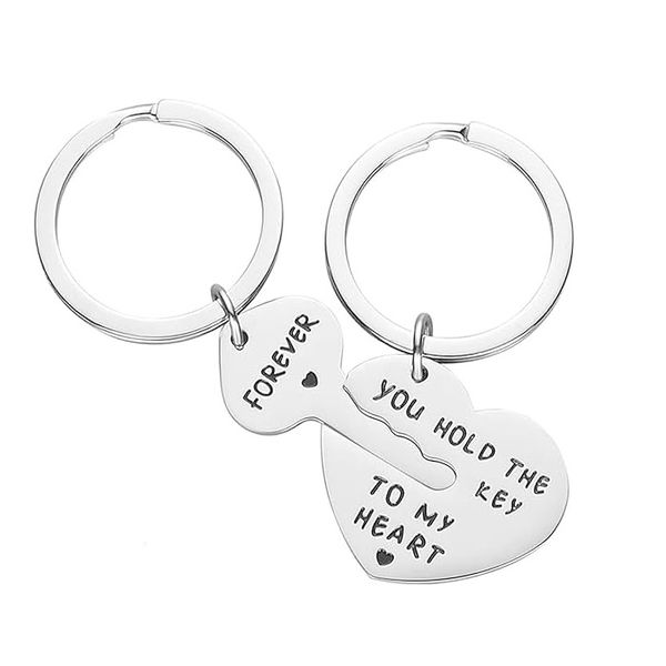 Couples Keychains - forever You Hold the Key to My Heart