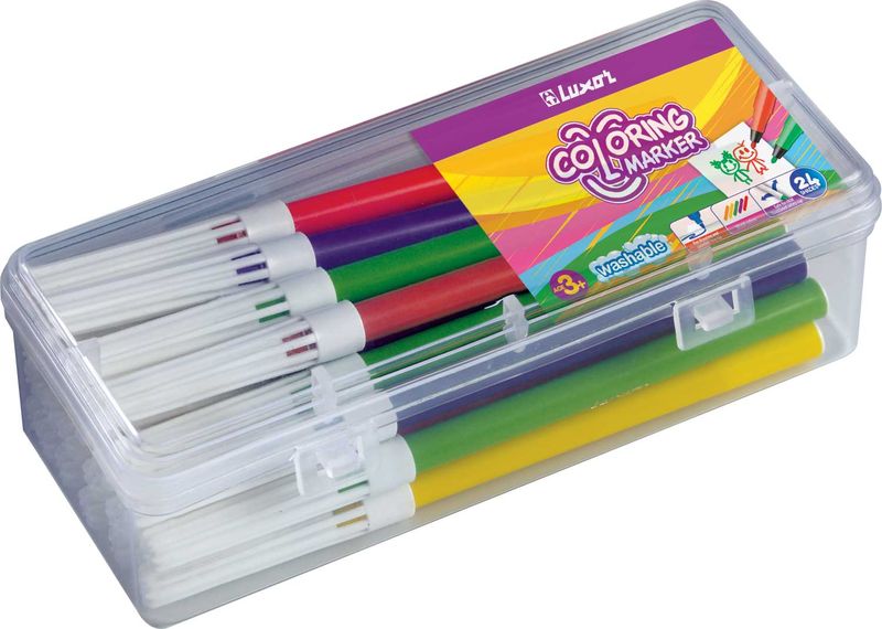 Luxor Fibre Tip Coloring Marker 24Pcs Tub