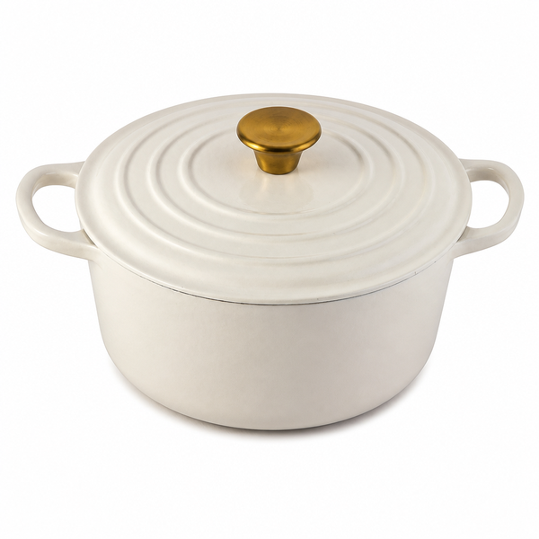 Enameled Cast Iron Casserole Pot 8inch Superior Heat Retention 21.5x10cm