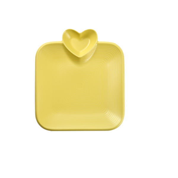 Ceramic Wedding Valentine's Day Heart Shaped Plate Household Kitchen Plate