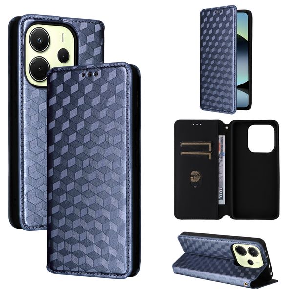 Flip Cover Compatible With Redmi Note 14 4G Magnetic Buckle Leather Case